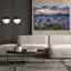 Toile épique Graffiti «Sunset Over Séoul» par Rick Berk, 60 po x 40 po