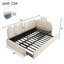 Upholstered Velvet Daybed with Trundle Bed-1389602481