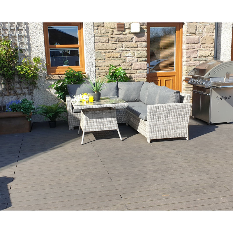 Clifden 5 Seater Rattan Corner Sofa Set