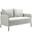 132cm Modern Chenille Upholstered Loveseat Sofa-128564258