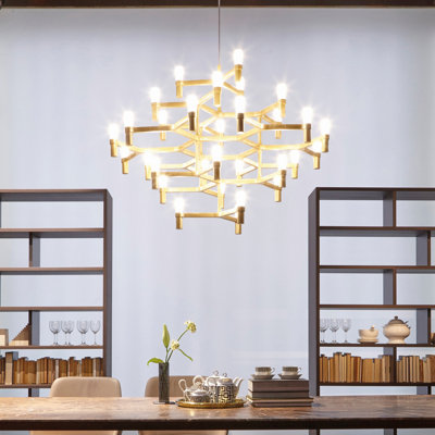 Lustre linéaire moderne 30 lumières spoutnik Bouknight