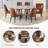 63" Modern Gray Dining Table Set With PU Leather Chairs, U-Shaped MDF Base-116446664-116446672