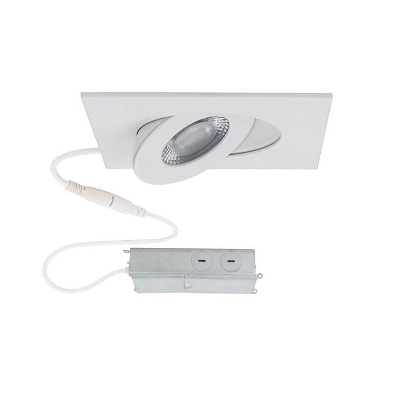 Lotos 3.5" Ultra Slim LED Canless Recessed Lighting Kit, 1.63" H x 2" W