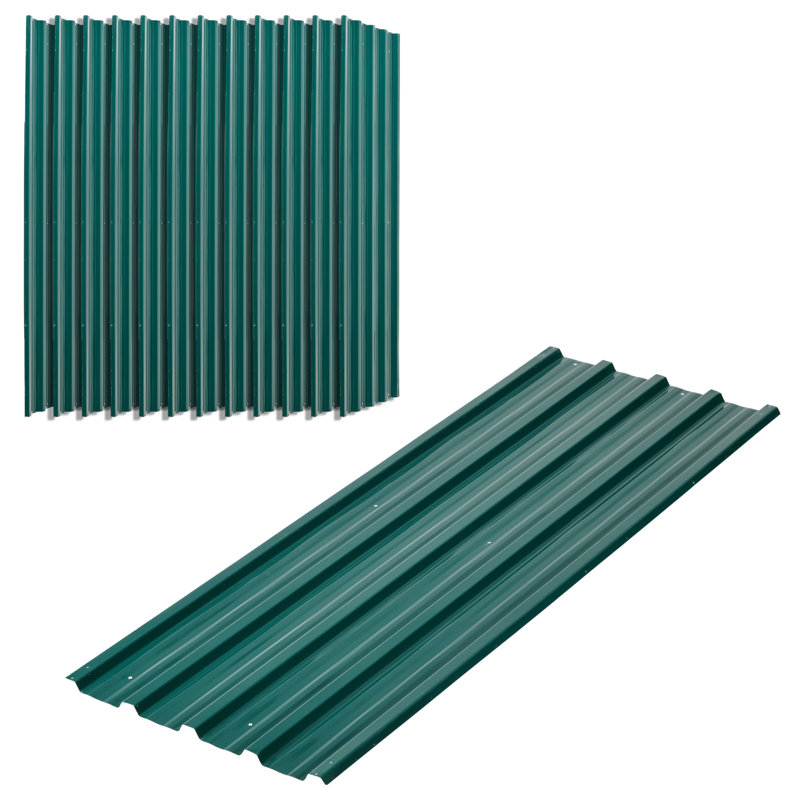 Galvanized Steel Panels, Green