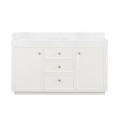 Thea 60" Solid Wood Double Sink Bathroom Vanity