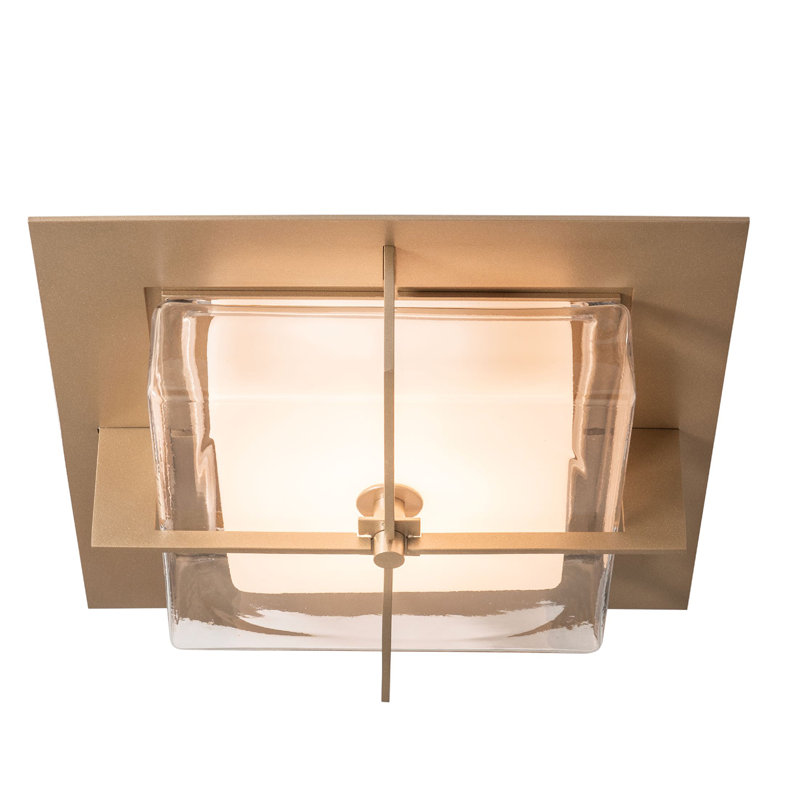Axis Glass LED Flush Mount, Vintage Platinum