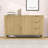 Stylish Wave-Pattern Sideboard Buffet Cabinet with Adjustable Shelf, Drawers, Hooks and Ample Storage-503488687