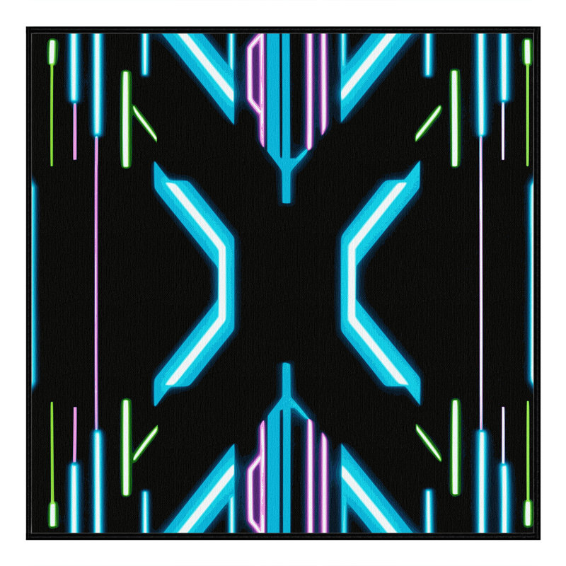 Spectral Overlay Rug, Square 3'
