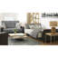 Rembourré avec rangement et garniture en bois, microfibre grise / noire, collection X pour un appartement confortable avec rangement, microfibre rembourrée, chambre à coucher confortable