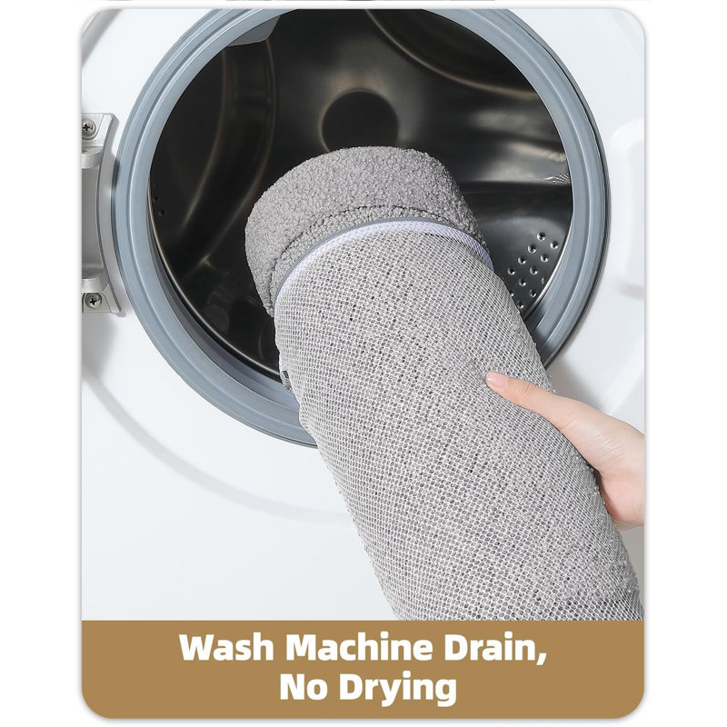 Non-Slip Bath Rug, 61cm W x 91cm L, Light Grey