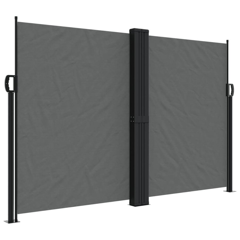 Auvent latéral rétractable Vidaxl anthracite, H 63 po x l 472,4 po, Anthracite