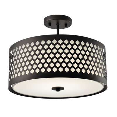 Plafonnier semi-encastré 1 lumière DEL 16 po