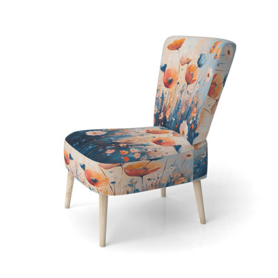 Poppies Accent Chair - Field Of Poppy Meadows Side Chair