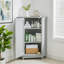 Armoire d'angle avec tablettes réglables
