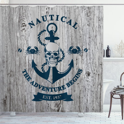 Shower Curtain with Hooks Included