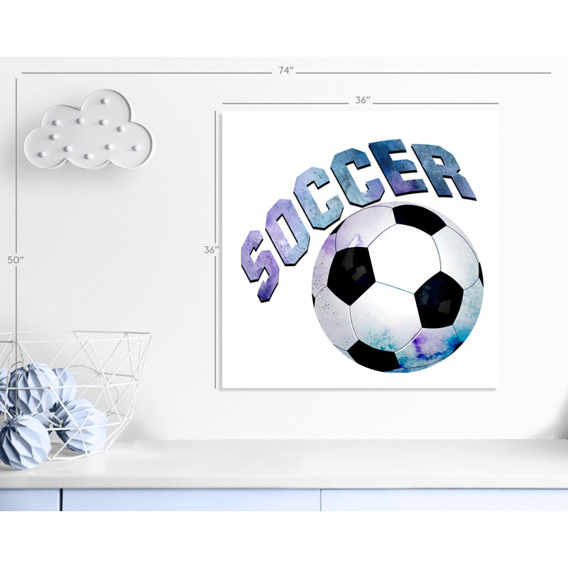 Fille de football 1, H 36 po x l 36 po x P 1 po, Papier