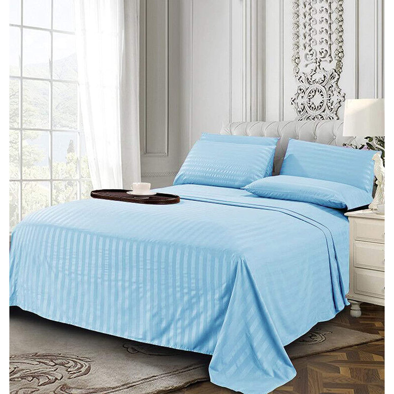Microfiber Sheet Set, Full Sheet Set + Fitted Sheet + 4 Pillowcases, Aqua