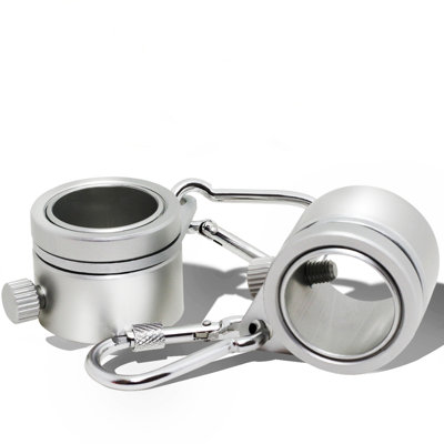 1" Aluminum Flagpole Mounting Rings Set - Anti Wrap 360° Rotatable Ring with Carabiners