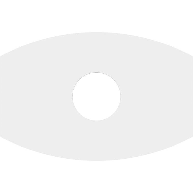 Médaillon de plafond contemporain en PVC de qualité architecturale Kailey, H 1 po x l 28 po x P 18,625 po