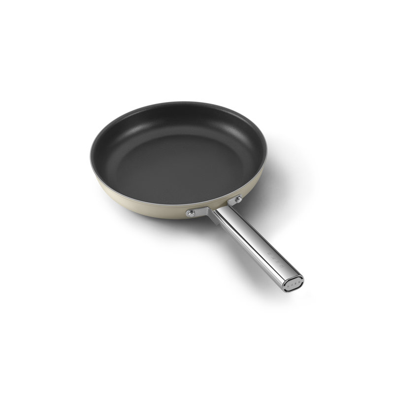 Smeg Non Stick Oven Safe Frying Pan, Matte Cream, 28 cm
