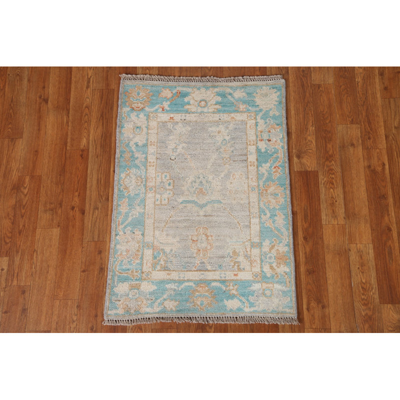 One-of-a-Kind 2'1" x 2'10" New Age Rectangle Wool Area Rug in