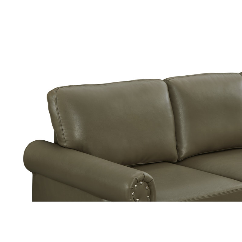 Fauteuil de salon moderne en similicuir, Gris