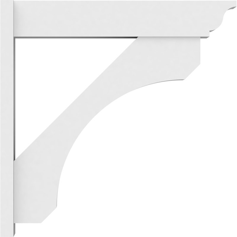 H 7 po x l 36 po x P 36 po H de style architectural en PVC avec extrémités traditionnelles, L 7 po, H 36 po x P 36 po