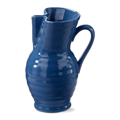 Pichet de jardin bleu abstrait moderne de 9,5 po Cengiz