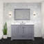 Meuble-lavabo simple 48 po X P 22 po D, avec plateau en quartz blanc-117844243