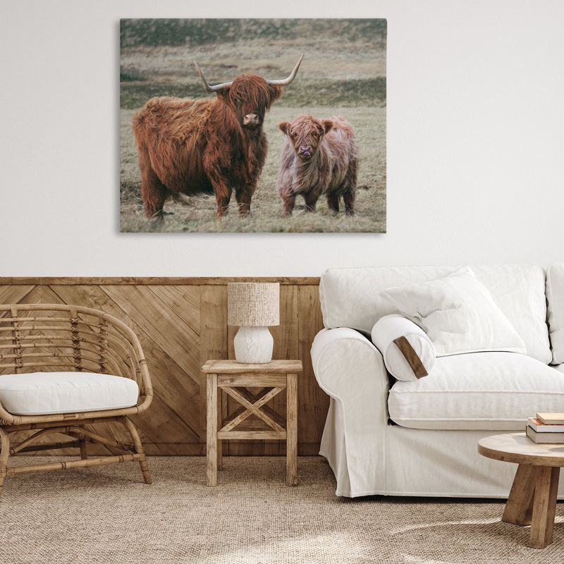 «Mom and Baby Cow Canvas», conception par Lettré et doublé, H 36 po x l 48 po