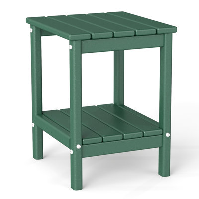 2-tier 14x13in HDPE Outdoor Adirondack Table