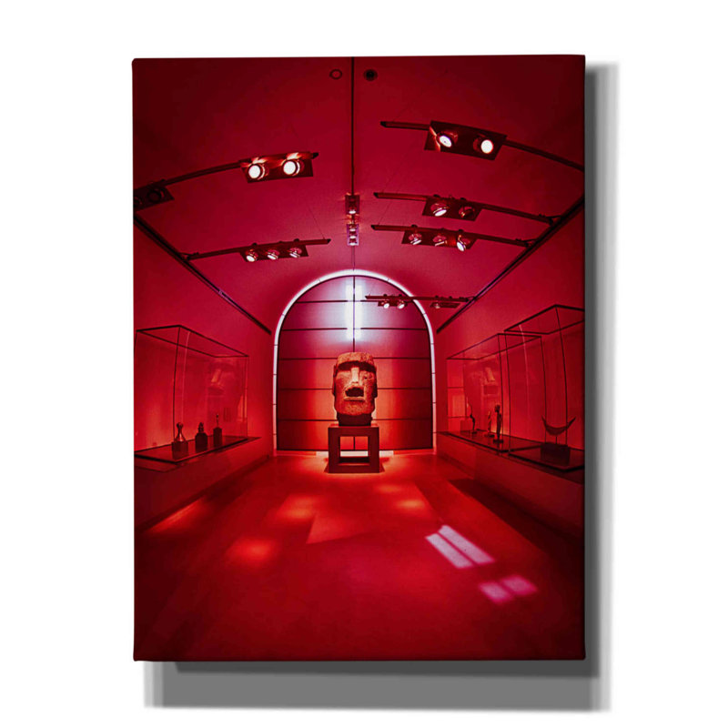 «Red Sculpture» par Sebastien Lory, estampe numérique sur toile, L 12 po x H 16 po x P 0,75 po