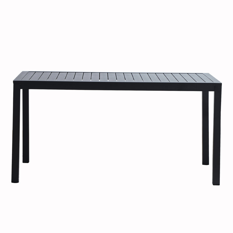 Table de salle à manger en aluminium, Noir