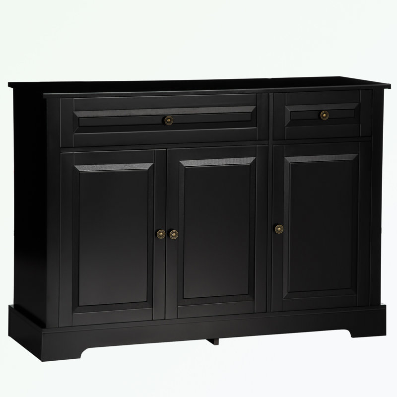 Amariani 45.25'' Wide 2 Drawer Sideboard,Dining cabinet,Office credenza, Black
