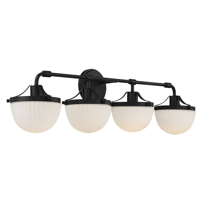 Brotons 4-Light Bathroom Vanity Light, Black