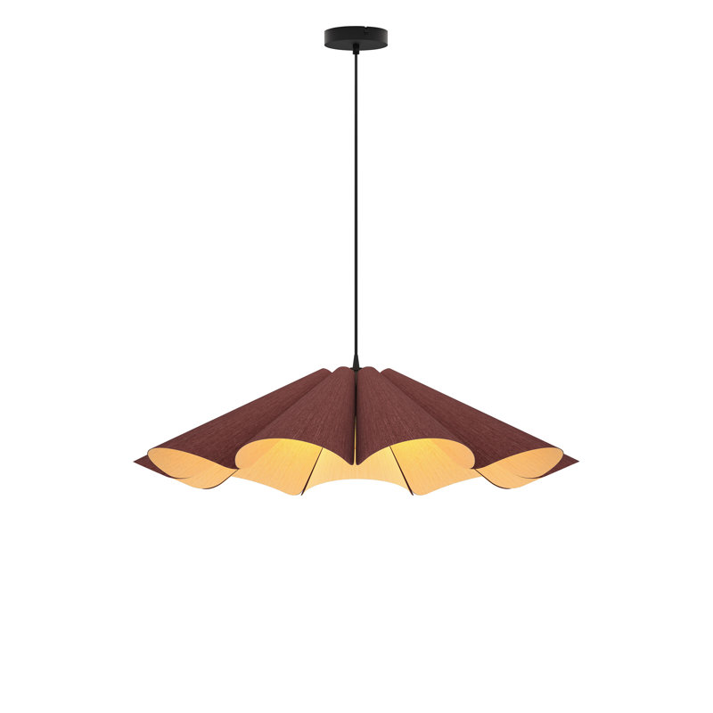 Luminaire suspendu unique à 1 lumière Delfina, Violet