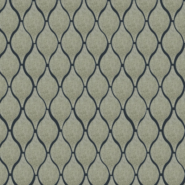 Soft Harmony Feathers Antique Mirror 9-In X 10-In Glass Mosaic Wall Tile(1-Sq. Ft/ Piece)