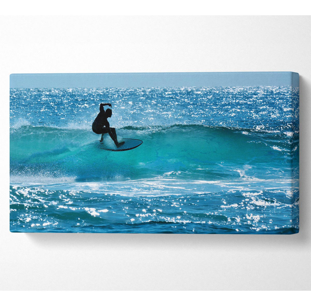 Kalifornien Surfer Wide Canvas Druck