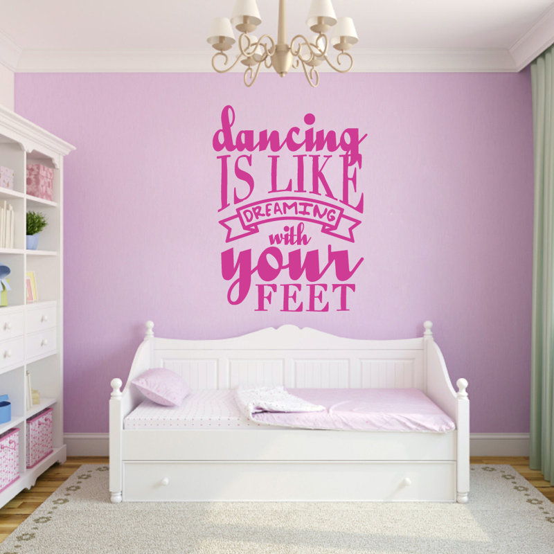 Décalcomanie murale danse like rêve, Rose vif