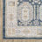 Goulart Textural Distressed Traditional Navy/ Ivory Area Rug-405405658