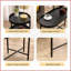 2 niveaux en métal noir Table basse en bois pour le salon - Gain de place et amp; Assemblage facile