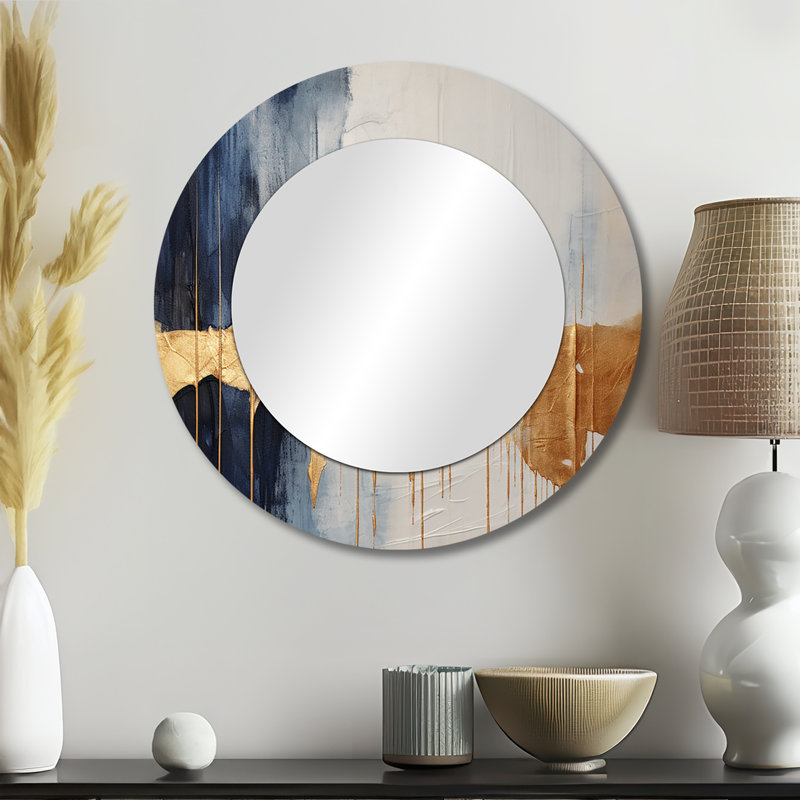 Miroir mural Waves of Joy, 23" x 23"