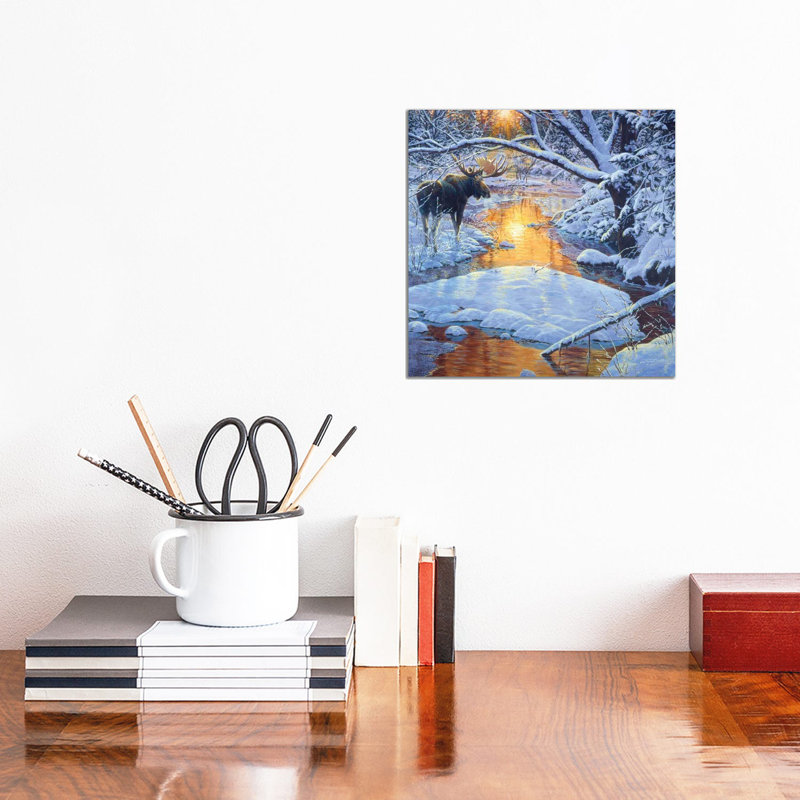 Moose XXIX 1 Piece Wrapped Canvas Painting, 30.48 cm H x 30.48 cm W