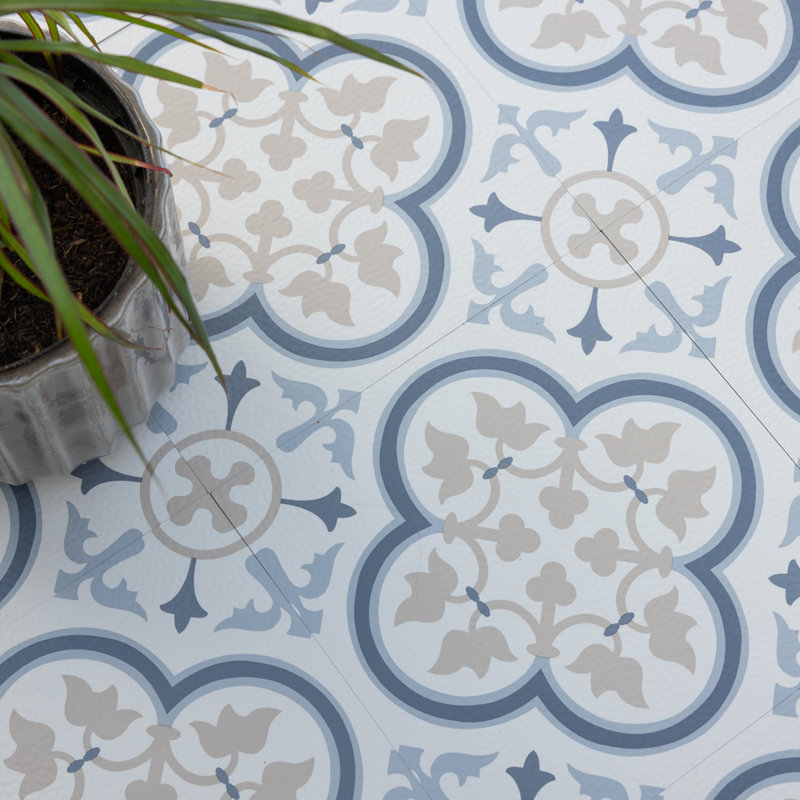 Remy Blue 30.48 x 30.48cm Self-adhesive Vinyl Floor Tiles Pack 10 (0.93sqm)
