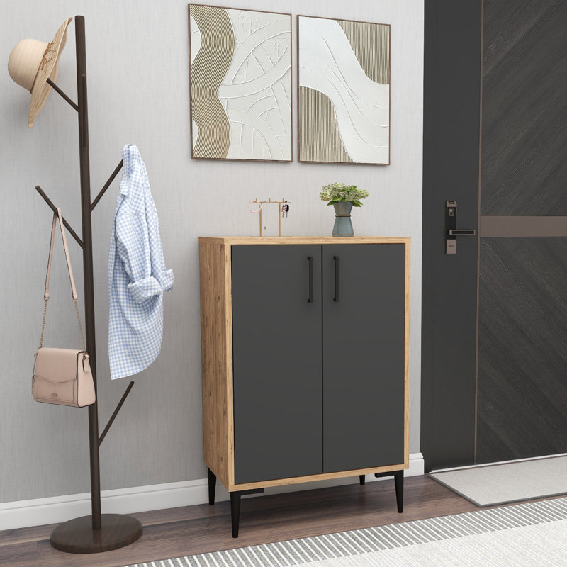 Shoe Storage Cabinet Ruby , Atlantic Pine/Anthracite