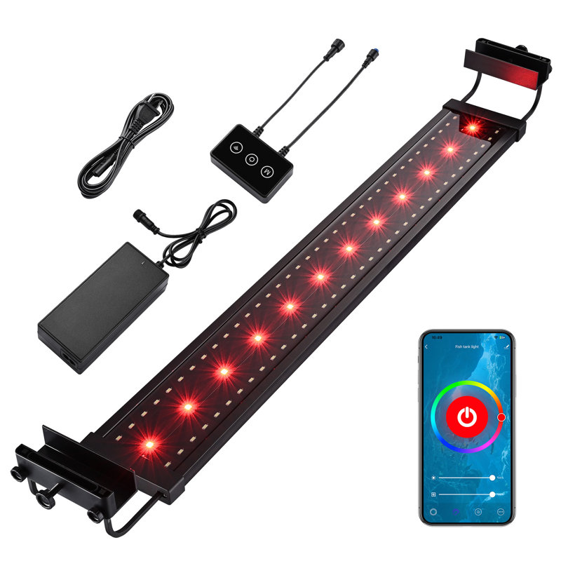 Erryn Aquarium Light, 3" H x 38.6" W x 4.1" D