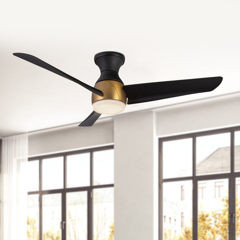 Thalia Smart LED Ceiling Fan, Brushed Gold