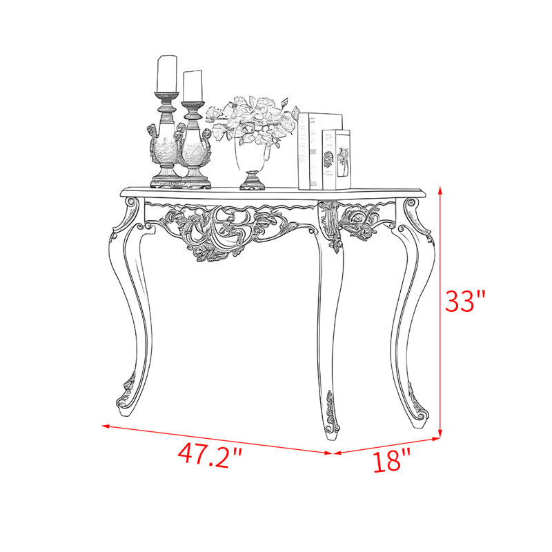 Table de véranda moderne et simple en bois massif., H 33 po x l 53 po x P 18 po, Noir