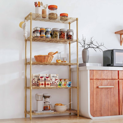 5-Tier Storage Rack With Adjustable Shelves