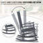 Chaise berçante de patio en bois massif Classic (ensemble de 2)-1168716604